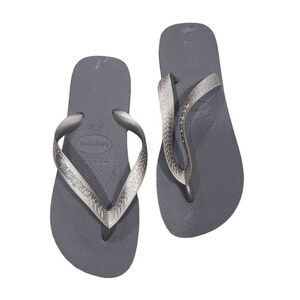Havaianas Flip Flops Sandals Womens 6W/5M US Gray Open Toe Comfortable Slip On